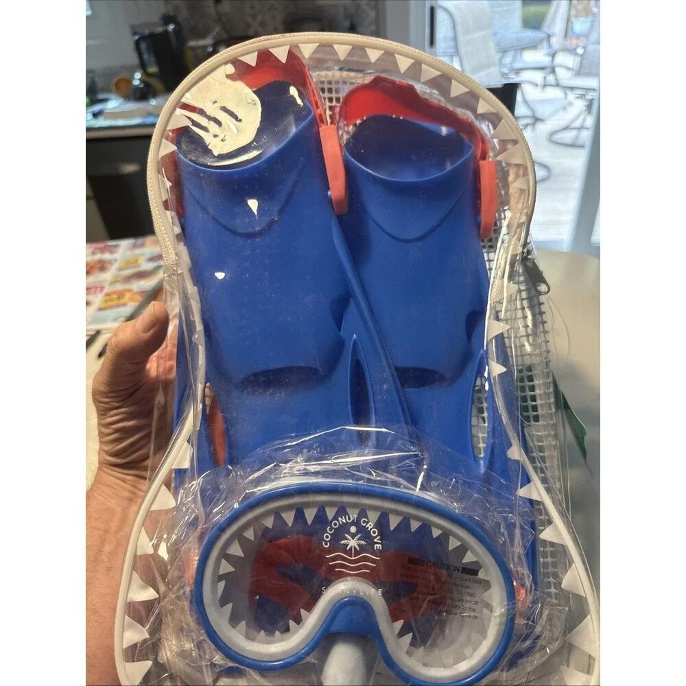 Snorkel Set for Kids by Coconut Grove Blue/orange New